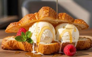 Tren 'Croissant Gelato Burger', Sensasi Unik Perpaduan Pastry Renyah dan Es Krim Lumer yang Lagi Hits!